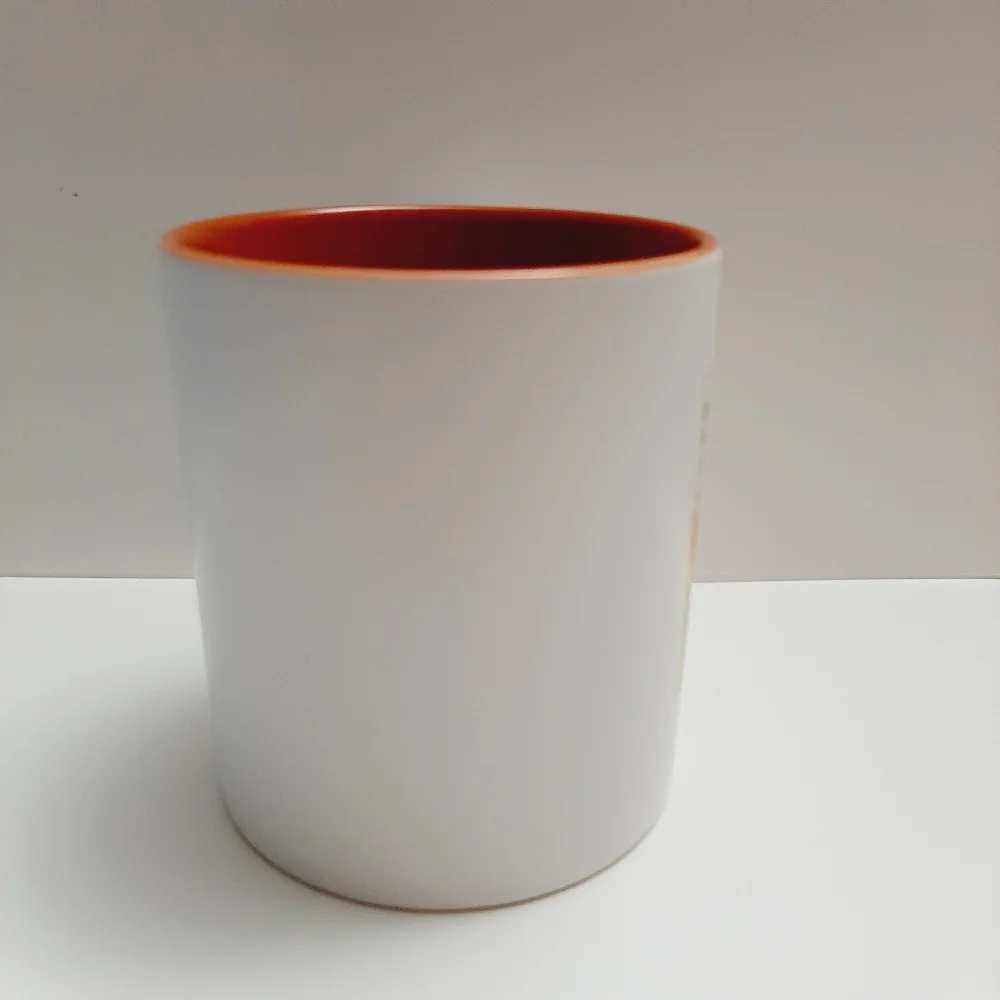 ๐ STARBUCKS Breakfast Blend 2010 White & Terracotta Orange Mug Coffee Cup - Picture 7 of 10